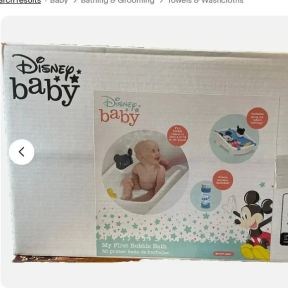 Disney Mickey Mouse My First Bubble Bath Tub - Picture 1 of 7